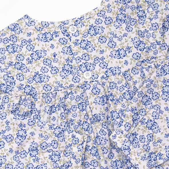 Saylor Floral Bloomer Set, Blue