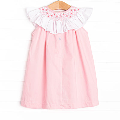 Porcelain Petals Smocked Dress, Pink