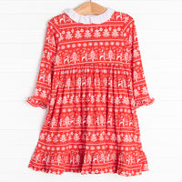 Fair Isle Favorites Bamboo Gown, Red