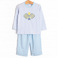 In a Pickle Applique Pant Set, Blue