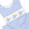 Up in the Air Smocked Jon Jon, Blue