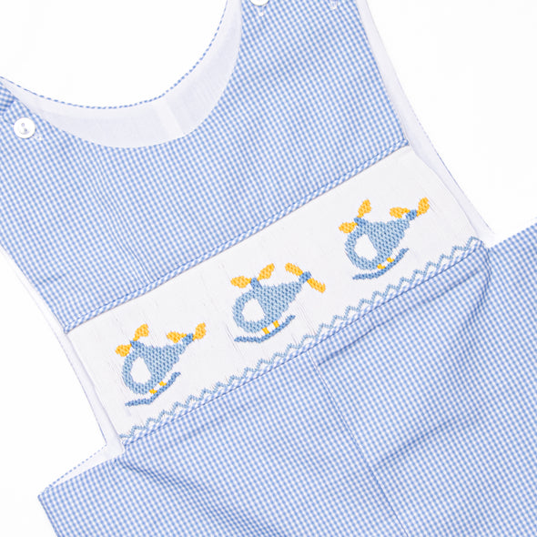 Up in the Air Smocked Jon Jon, Blue