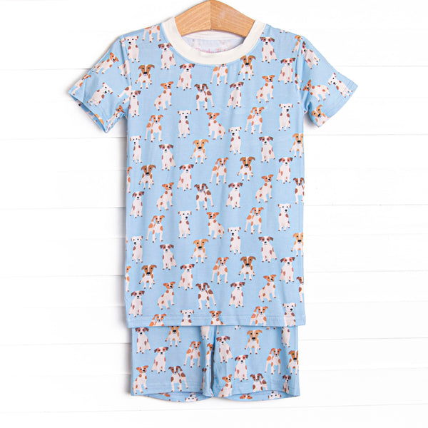 Park Pal Bamboo Pajama Short Set, Blue