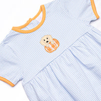 Pup In The Patch Applique Boy Bubble, Blue
