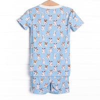 Park Pal Bamboo Pajama Short Set, Blue