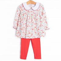 Berry Patch Picks Legging Set, Red