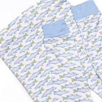 Clear Lake Catch Bamboo Pajama Short Sleeve Set, Blue