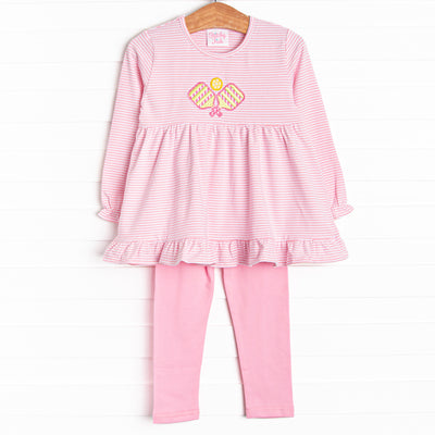 In a Pickle Applique Legging Set, Pink