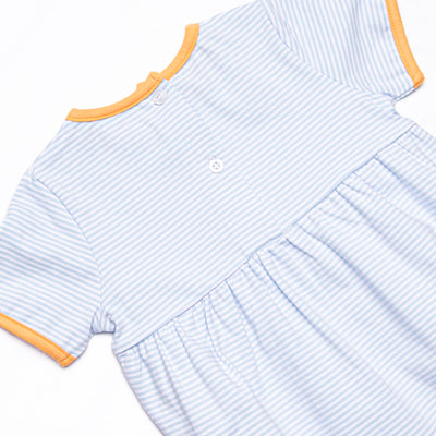 Pup In The Patch Applique Boy Bubble, Blue