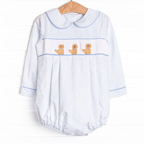Pampered Pups Smocked Bubble, Blue