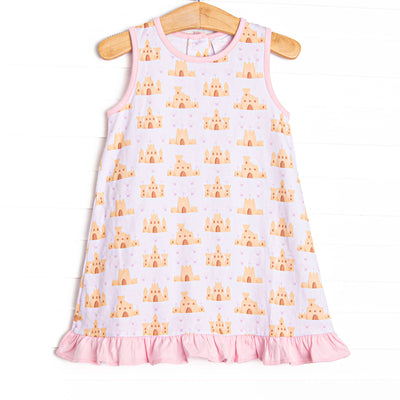 Seashells and Sandcastles Dress, Pink