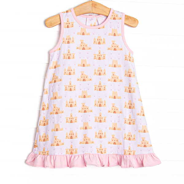 Seashells and Sandcastles Dress, Pink