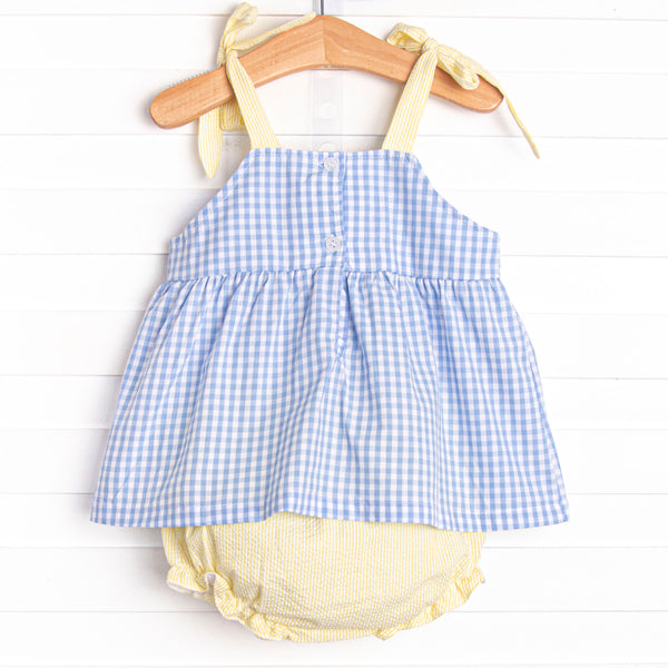 Sour Slice Applique Pocket Diaper Set, Blue