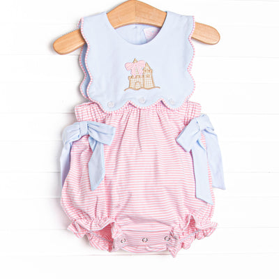By the Sea Build Applique Side Tie Bubble, Pink