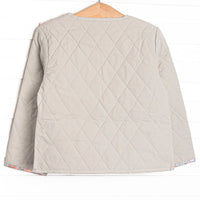 Frills and Florals Tie Front Ruffle Jacket, Sage