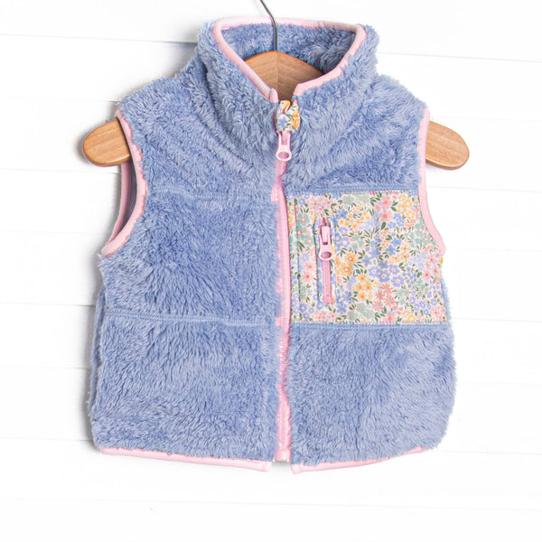 Farrah Floral Vest, Blue