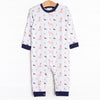 Waddles and Wags Long Romper, Navy