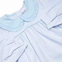One Lucky Pup Applique Legging Set, Light Blue Stripe