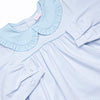 One Lucky Pup Applique Legging Set, Light Blue Stripe