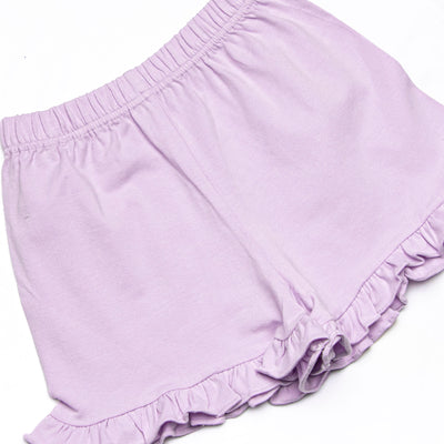 Petite Petals Ruffle Short Set, Purple
