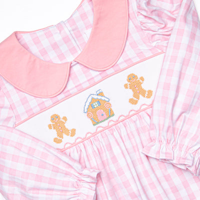 Ginger Snap Season Smocked Legging Set, Pink