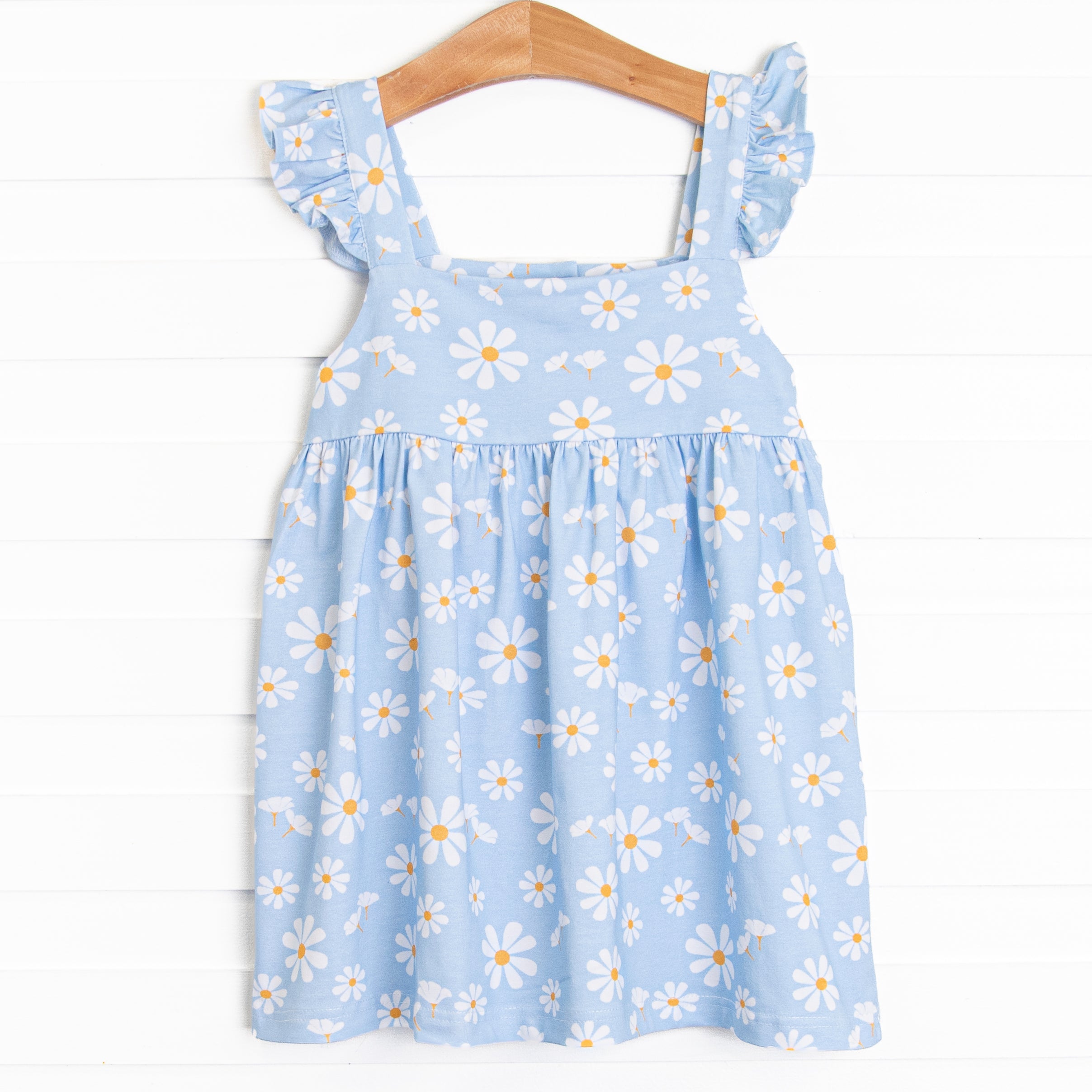 Girl's Daisy Daydream Dress in Blue size 7 | Stitchy Fish Girl's Daisy Daydream Dress in Blue size 7 | Stitchy Fish