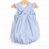 Marlin Marina Smocked Ruffle Bubble, Blue