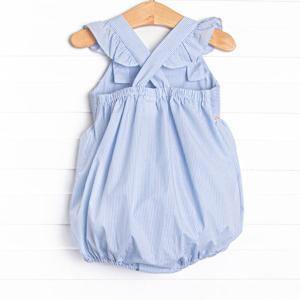 Marlin Marina Smocked Ruffle Bubble, Blue