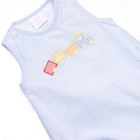 Little Steam Engine Applique Bubble, Blue