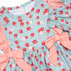 Smell the Roses Diaper Set, Blue