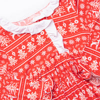 Fair Isle Favorites Bamboo Gown, Red