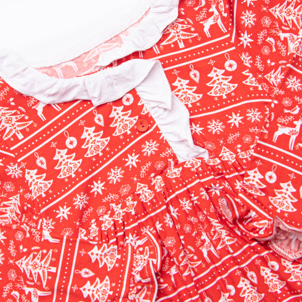 Fair Isle Favorites Bamboo Gown, Red