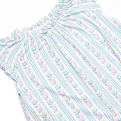 Stems and Stripes Bamboo Night Gown, Green