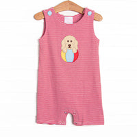 Beach Ball Bud Applique Jon Jon, Red