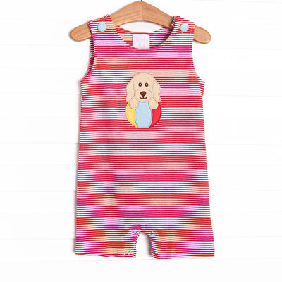 Beach Ball Bud Applique Jon Jon, Red