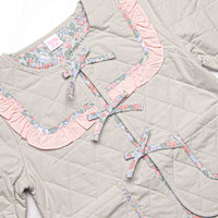 Frills and Florals Tie Front Ruffle Jacket, Sage