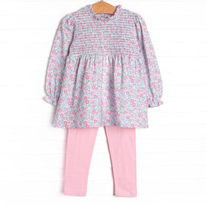 Raleigh Rose Legging Set, Pink