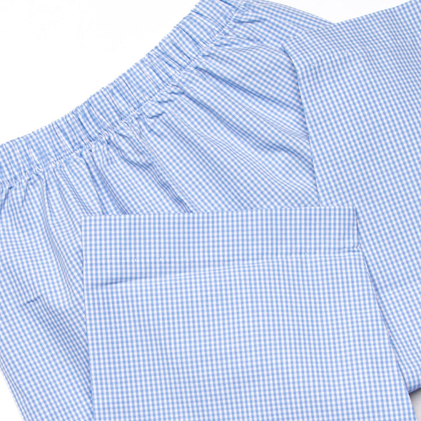 Pampered Pups Smocked Boy Pant Set, Blue