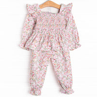 Petals in the Park Pant Set, Pink
