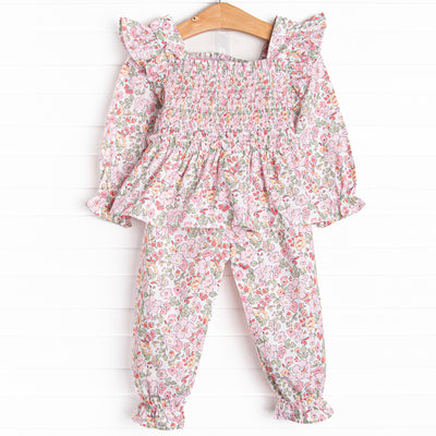 Petals in the Park Pant Set, Pink
