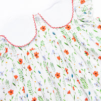 Fresh Water Florals Dress, Red