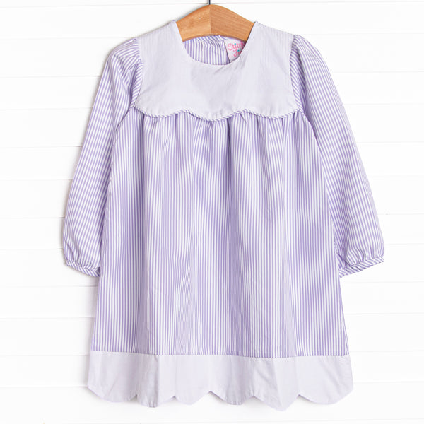 Southern Scallops Dress, Purple
