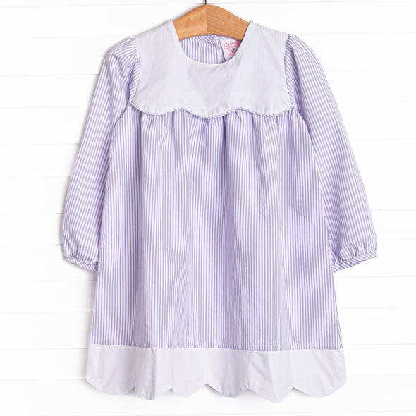 Southern Scallops Dress, Purple