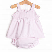 Ocean Adventure Smocked Diaper Set, Pink