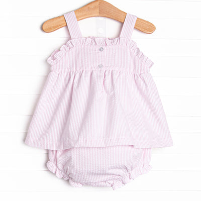 Ocean Adventure Smocked Diaper Set, Pink