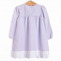 Southern Scallops Dress, Purple
