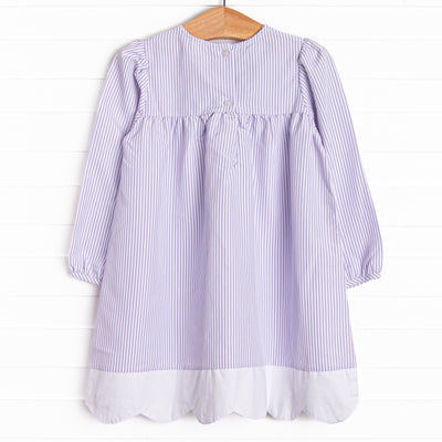 Southern Scallops Dress, Purple