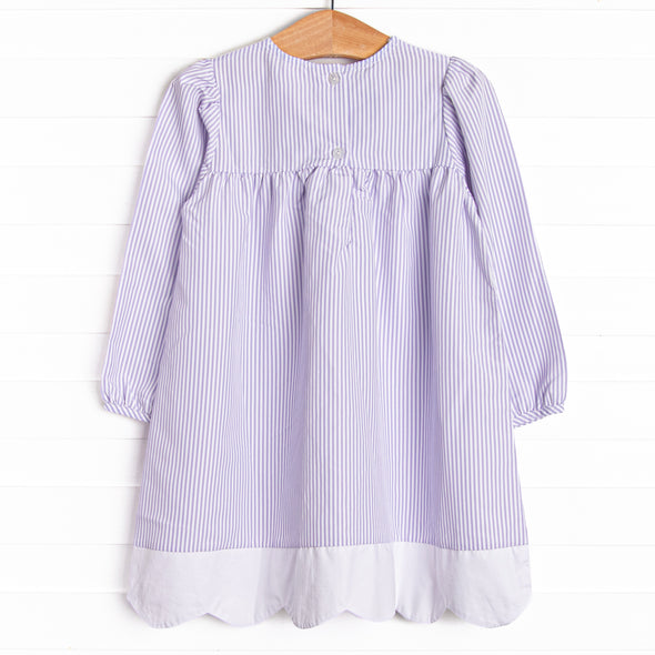 Southern Scallops Dress, Purple