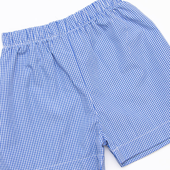 Mr. Maverick Smocked Short Set, Blue