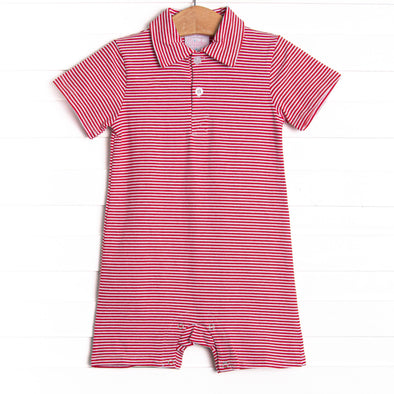 Levi Short Romper, Red
